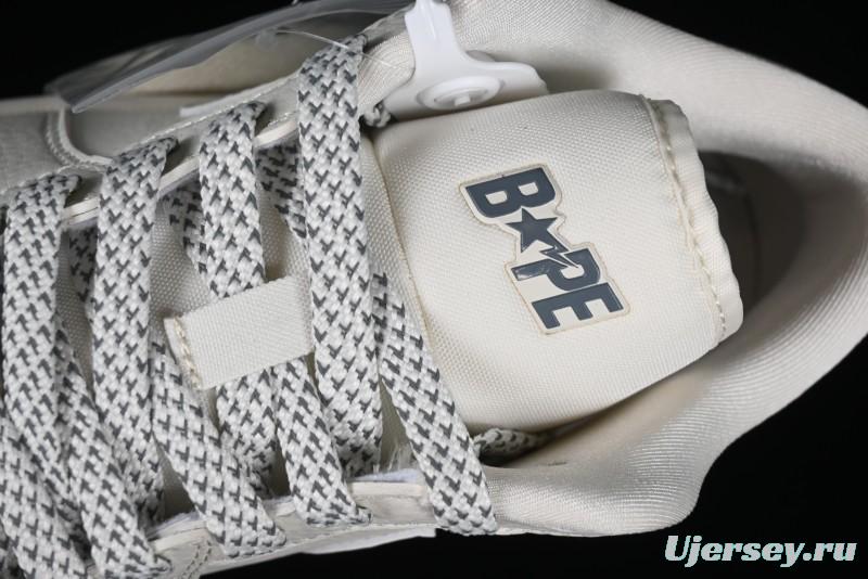 Nike Air Jordan 1 Low BAPE Collaboration - White Grey Basketball Shoes - WG8850-003