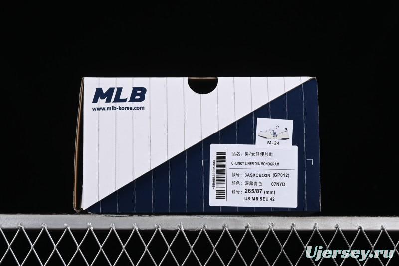 MLB Chunky Liner Basic New York Yankees Thick Sole Casual Sneakers with 6cm Height Increase - 3ASXCBO3N07NYD