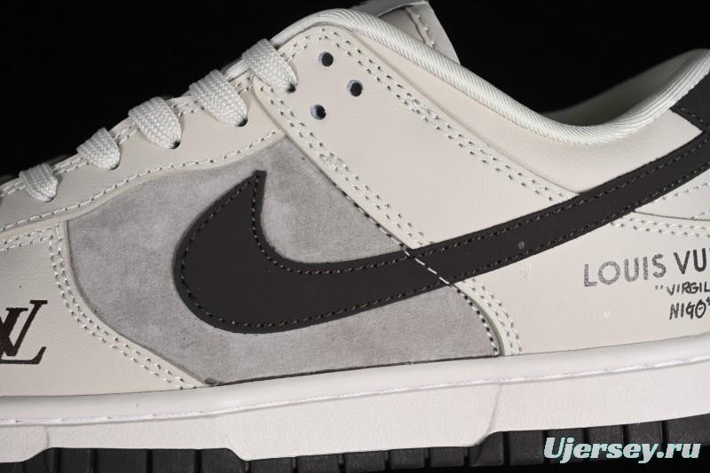 Nike Dunk Low LV Collaboration High-End Custom SB Low-Top Casual Skate Shoes - FC1688-400