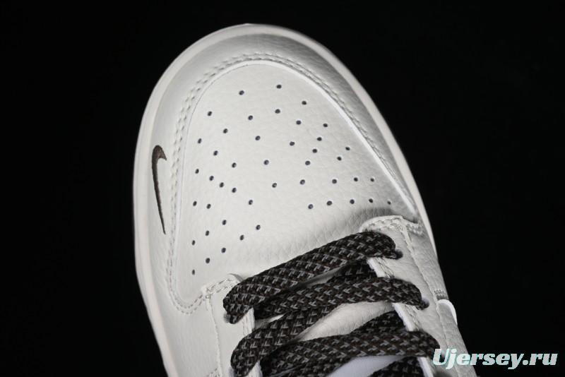 Nike SB Dunk Low BAPE Collaboration Anniversary Edition - White with Brown Swoosh Low-Top Casual Skate Shoes - XD6188-019