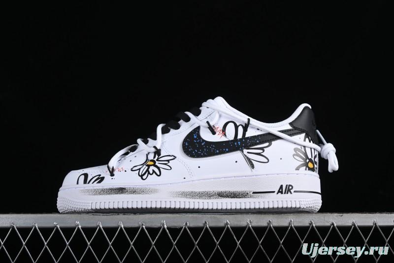 Nike Air Force 1 '07 Low Daisy Print Casual Sneakers with Lace-Up - ZH0316-025