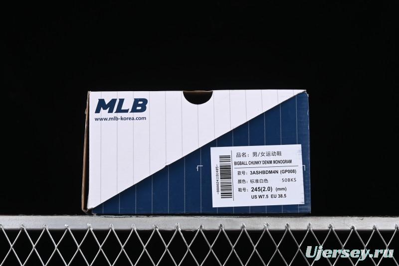 New York Yankees MLB Bigball Chunky Denim Monogram Platform Sandals - 3ASHBDM4N50BKS