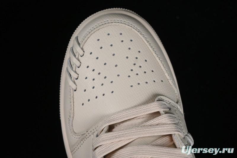 Nike Air Jordan 1 Low "Method of Make" Casual Sneakers in White Gold - FN5032-200
