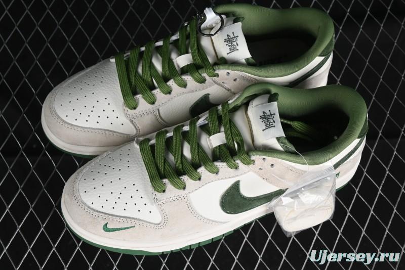 Stussy x Nike SB Dunk Low Anniversary Premium Custom Sneakers - DQ1098-340