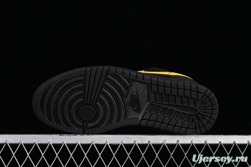 Nike Air Jordan 1 Low AJ1 Black Gold Hook Casual Sneakers - 553558-071