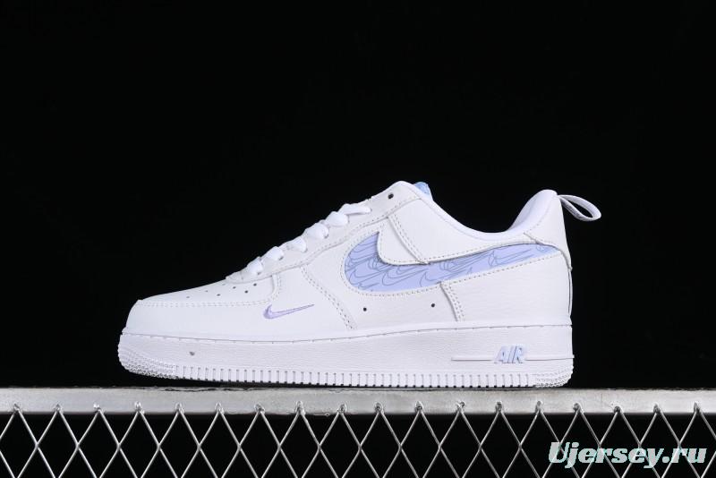 Nike Air Force 1 '07 Low Hazy Purple Casual Sneakers with Full-Length Air Solo Cushion - FB8971-800