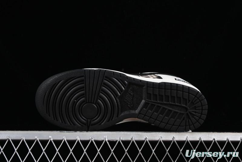 Nike SB Dunk Low Supreme Plaid Colorway Low-Top Casual Skateboarding Shoes - SU1098-061