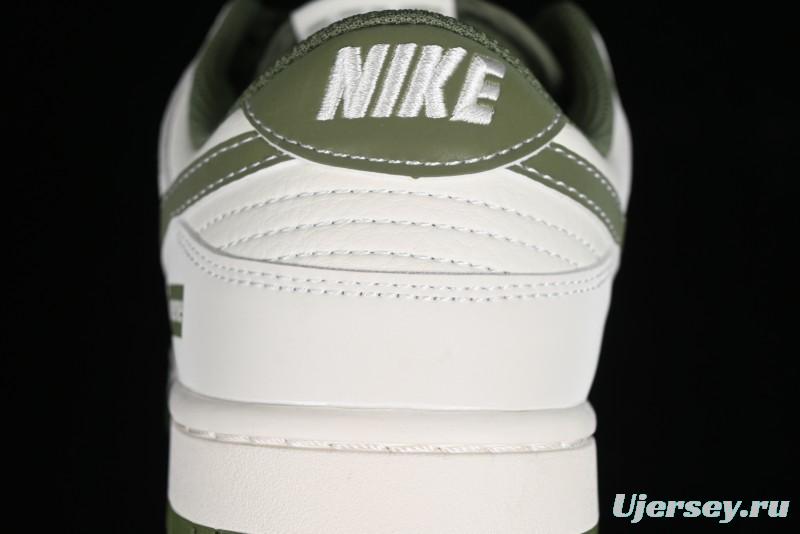Nike SB Dunk Low Supreme Collaboration - Military Green Canvas Anniversary Custom Low-Top Casual Skate Shoes - BB6698-516