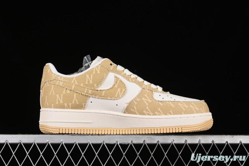 Nike Air Force 1 '07 Low LV Collaboration - Khaki Double Swoosh Low-Top Casual Sneakers - HD1968-027