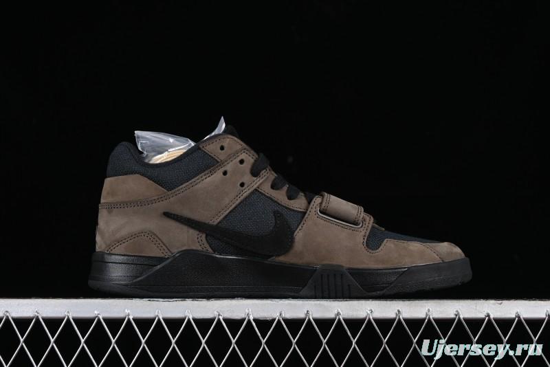 Nike Travis Scott x Jordan Cut The Check AJ1 Basketball Shoes with Velcro Design - FZ8117-200