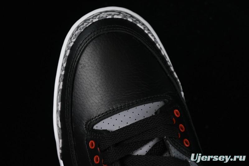 Nike Air Jordan 3 Retro Sneakers with Iconic Elephant Print and Visible Air Cushion - DN3707-010