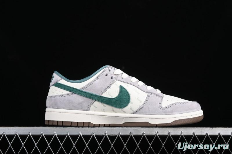 Nike SB Dunk Low Stussy Collaboration - Grey Green Pig Anniversary High-End Custom Low-Top Casual Skate Shoes - CF3688-007