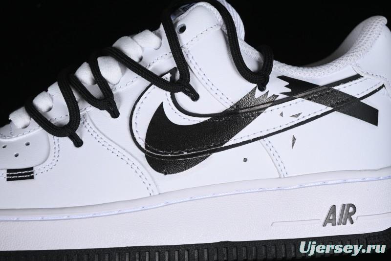 Nike Air Force 1 '07 Low Anime Theme Custom Swoosh Strap Low-Top Casual Sneakers - ZH0316-026