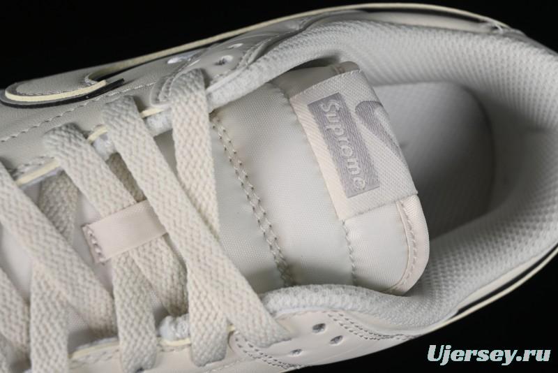 Nike SB Dunk Low Supreme Collaboration - Light Grey Anniversary Customized Low-Top Casual Skate Shoes - DJ2024-005