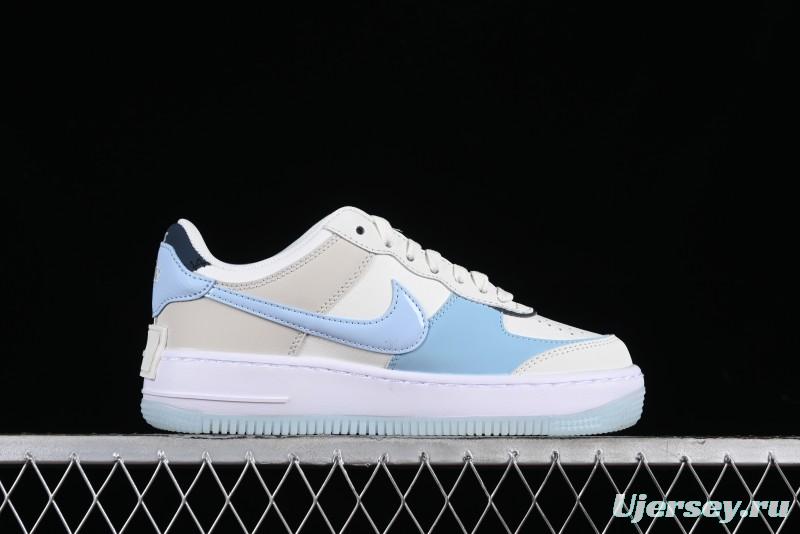 Nike Air Force 1 Shadow Lightweight Elevated Low-Top Versatile Sneakers - DZ1847-107