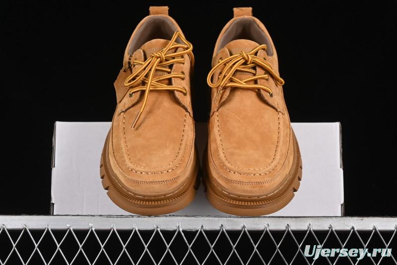 Timberland Low-Top Casual Shoes for Men - 24SS Autumn Collection with Oil-Resistant Italian Leather & Anti-Slip Rubber Outsole - TB73535YELLOW