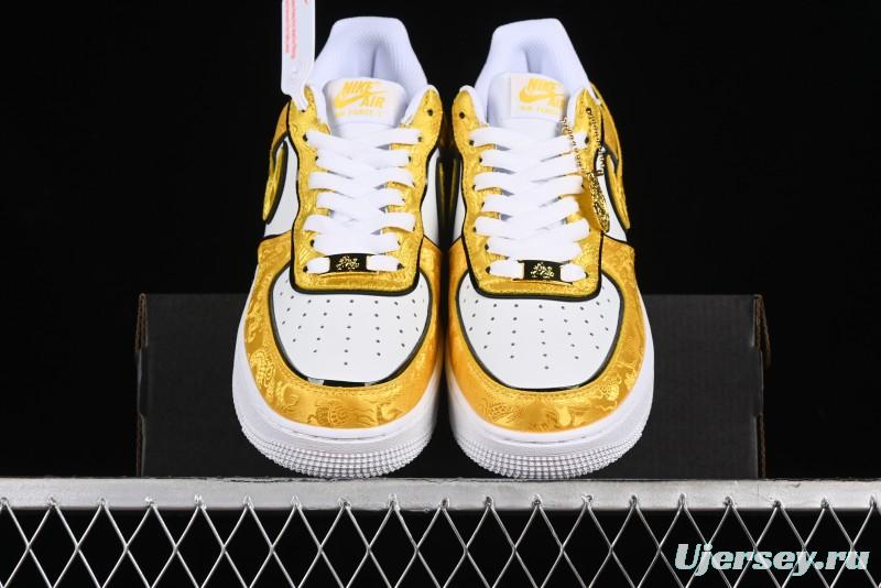 Nike Air Force 1 '07 Low DIY Golden Dragon Embroidery Casual Sneakers - CW2288-202
