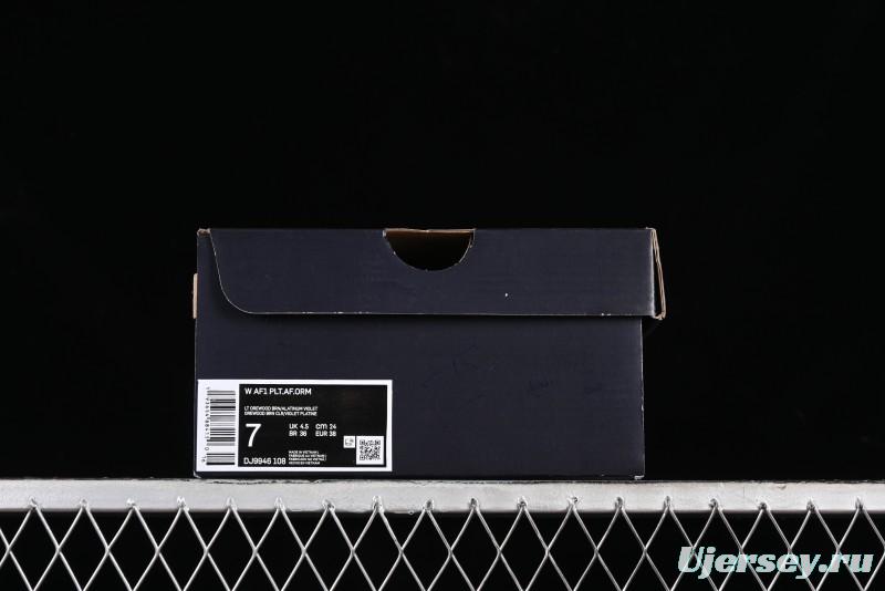 Nike Air Force 1 PLT AF ORM Triple White Low Top Casual Sneakers - DJ9946-108