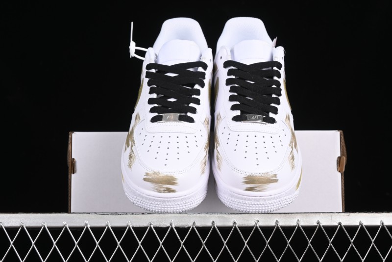 Nike Air Force 1 '07 Low Casual Sneakers with Anime-Inspired Hand-Painted Design and Triple Swoosh Shadow - CW2288-111