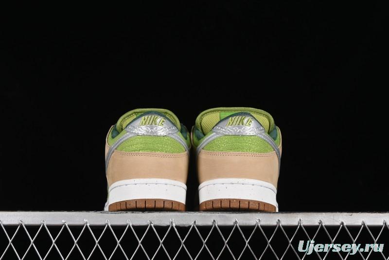 Nike SB Dunk Low Casual Skate Shoes with Escargot-Inspired Vanilla Garlic Butter Colorway - FQ7585-200