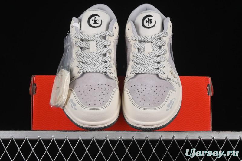 Nike Air Jordan 1 Low Retro Basketball Shoes Custom Black Myth Wukong Design - SJ9950-041