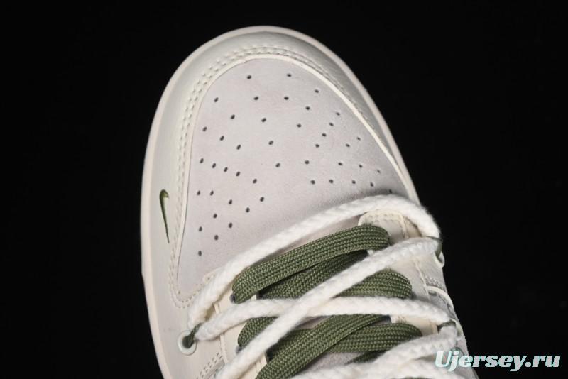 Nike SB Dunk Low Gucci Collaboration - Beige Green Floral Anniversary High-End Custom Low-Top Casual Skate Shoes - XX2025-918