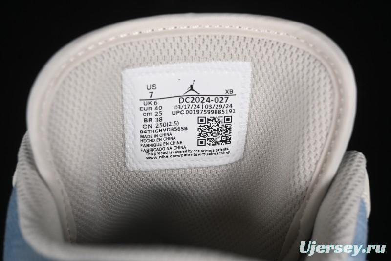 Nike Air Jordan 1 Low MLB Collaboration Retro Blue Denim Custom Basketball Shoes - DC2024-027