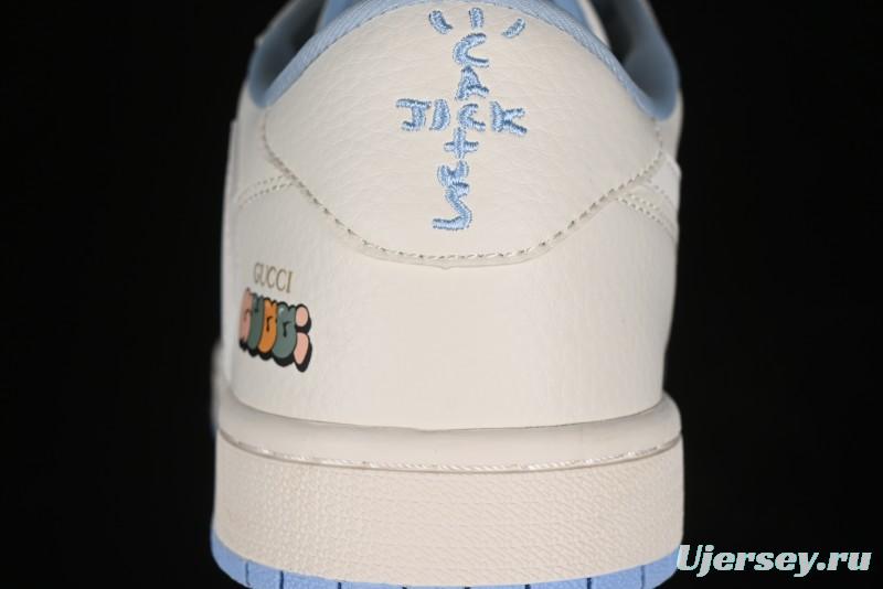 Nike Travis Scott x Fragment Design x Air Jordan 1 Low OG SP AJ1 Low Top Casual Sneakers - DM6688-608