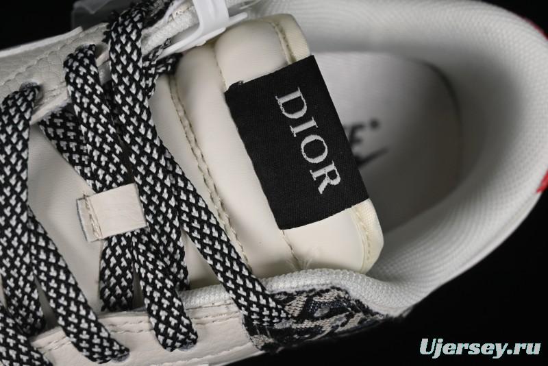Nike SB Dunk Low Dior Collaboration - Black Grey Pattern Anniversary High-End Custom Low-Top Casual Sneakers - XY1688-010