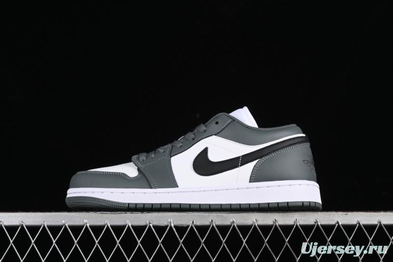 Nike Air Jordan 1 Low AJ1 Black Grey Low-Top Lifestyle Basketball Shoes - 553560-152
