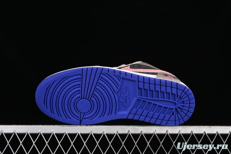 Nike Air Jordan 1 Low Retro Basketball Shoes with Panda Mischief Pioneer Knight Design - 553558-154