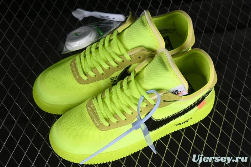 Nike Off White x Air Force 1 Low OW Transparent Yellow Sneakers - AO4606-700