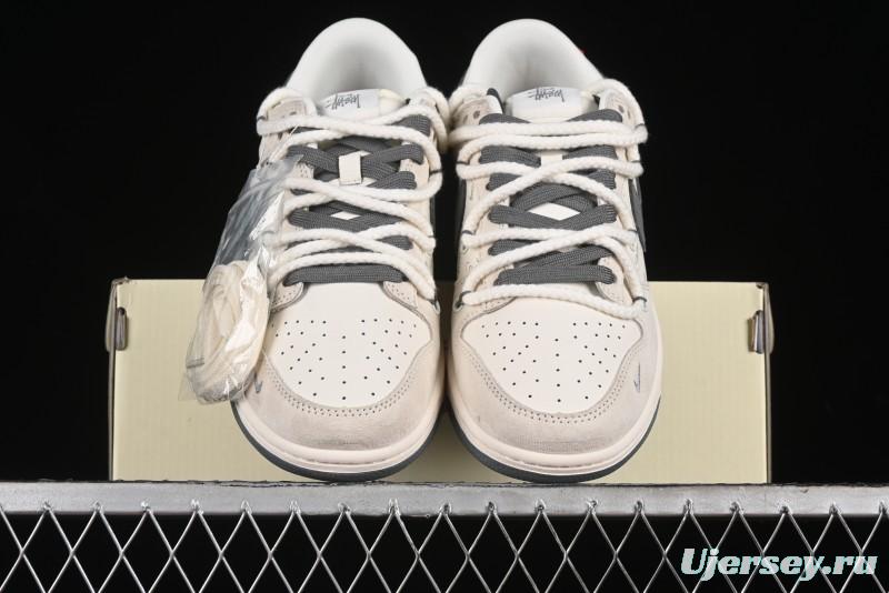 Nike SB Dunk Low Stussy Anniversary Edition Custom Low-Top Casual Sneakers - SJ2068-280