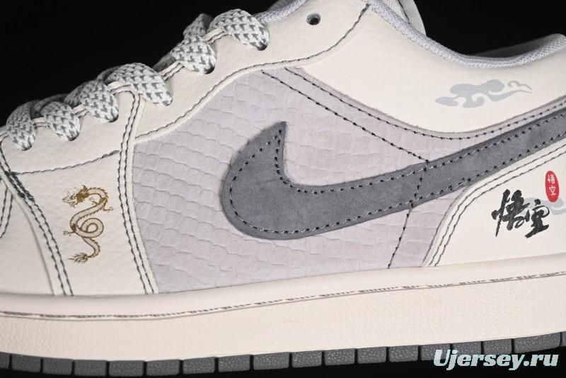 Nike Air Jordan 1 Low Retro Basketball Shoes Custom Black Myth Wukong Design - SJ9950-041