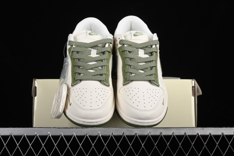 Nike SB Dunk Low x Supreme Stone Island Collaboration Beige Green Starry Sky Anniversary High-End Custom Low-Top Casual Skate Shoes - BB9866-004