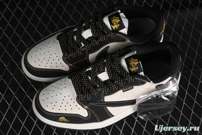 Nike Travis Scott x Fragment Design x Air Jordan 1 Low OG SP AJ1 Black Wukong Collaboration - CH6336-012