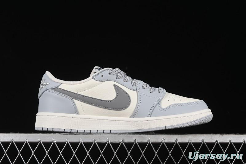 Nike Travis Scott x Fragment Design x Air Jordan 1 Low OG SP AJ1 Retro Sneakers - DM7866-016