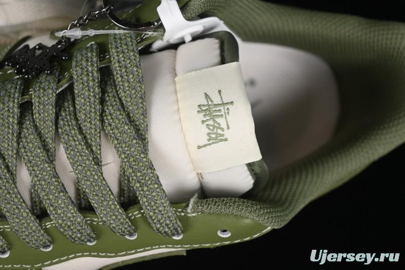 Nike Air Force 1 '07 Low Stussy Collaboration - Lotus Green Low-Top Casual Sneakers - BB5353-515