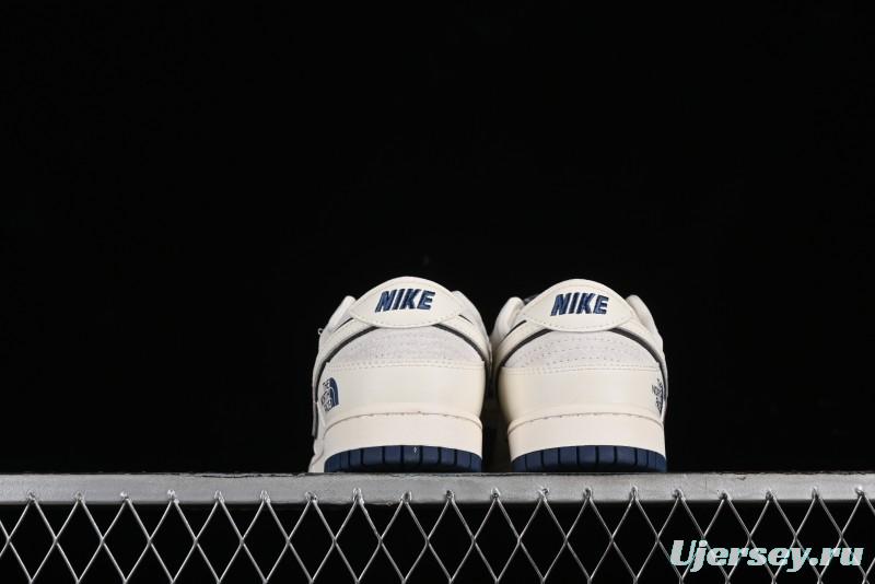 Nike SB Dunk Low The North Face Collaboration - Deep Blue Pig Anniversary High-End Custom Low-Top Casual Skate Shoes - XX2025-325