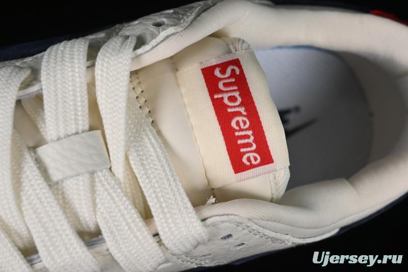 Nike SB Dunk Low Supreme Collaboration - Off White Gum Anniversary Customized Low-Top Casual Skate Shoes - JH8310-945