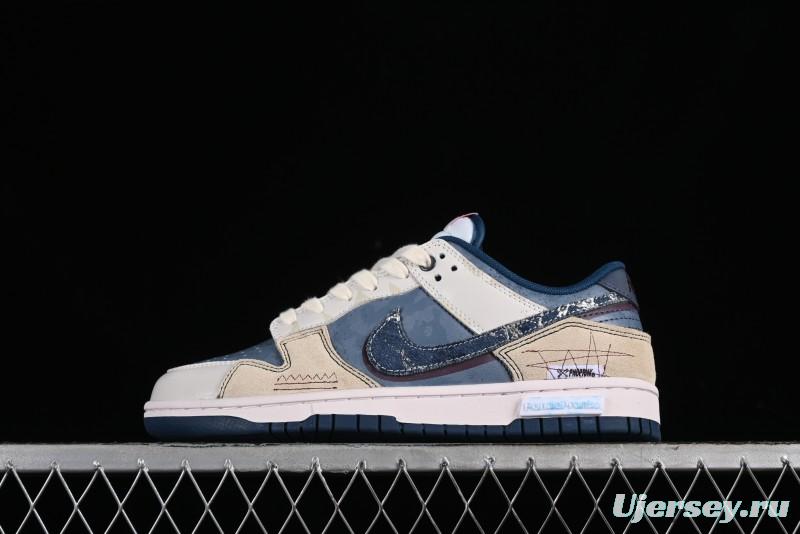 Nike Dunk Low Panda Prank Wave Fishing Blue Brown Low Top Casual Sneakers - DD1391-400