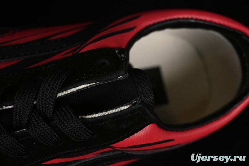 Vans Knu Skool High Street American Retro Canvas Skate Shoes in Black Red - VN0009BCRTU