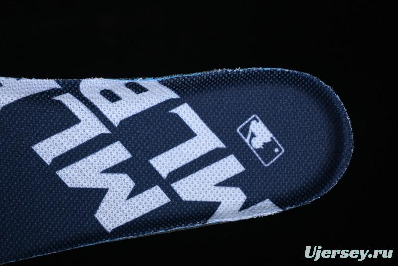New York Yankees Chunky Liner Mid Denim Monogram Sandals with Thick Sole - 3ASXCHL4N50BLS