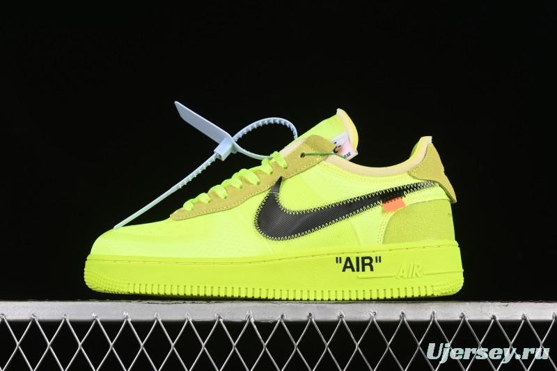Nike Off White x Air Force 1 Low OW Transparent Yellow Sneakers - AO4606-700