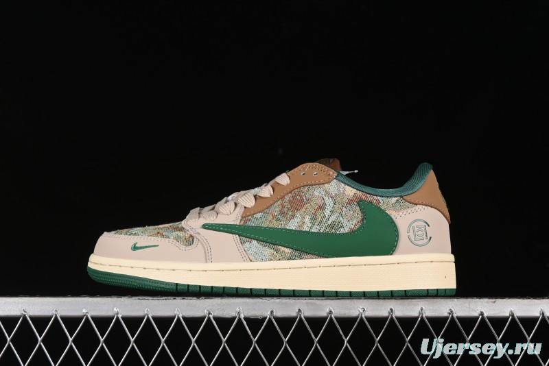 Nike Travis Scott x Fragment Design x Air Jordan 1 Low OG SP AJ1 Retro Sneakers - JH6088-611