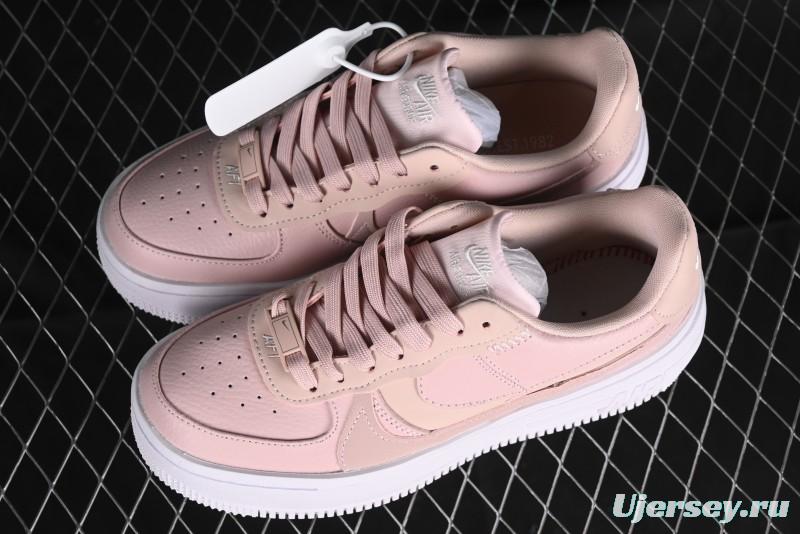 Nike Air Force 1 PLT Low-Top Casual Sneakers with Speed-Inspired Swoosh Design - DJ9946-602