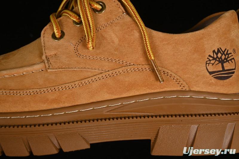 Timberland Low-Top Casual Shoes for Men - 24SS Autumn Collection with Oil-Resistant Italian Leather & Anti-Slip Rubber Outsole - TB73535YELLOW