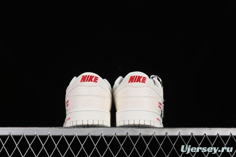 Nike SB Dunk Low Supreme Collaboration - Off-White Swoosh Anniversary High-End Custom Low-Top Casual Skate Shoes - SJ2068-267