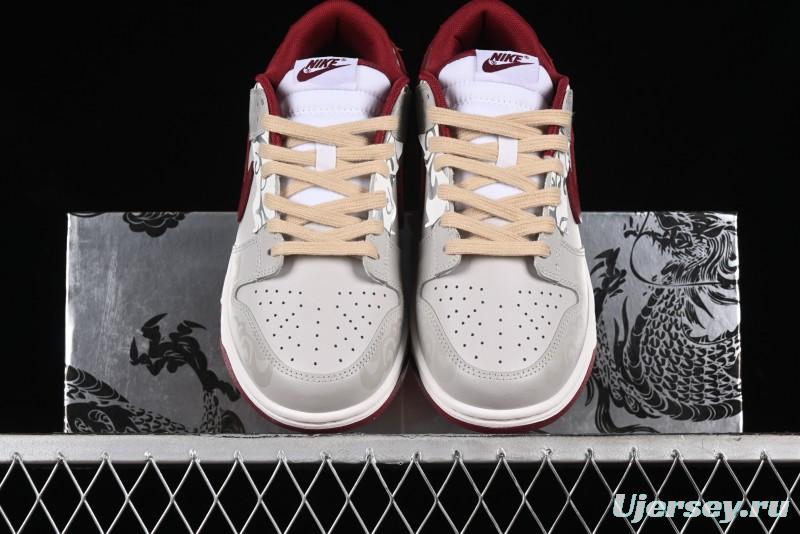 Nike Dunk Low Panda Prank CNY Year of the Dragon Limited Edition Team Red SB Low Top Casual Skate Shoes - DD1391-601