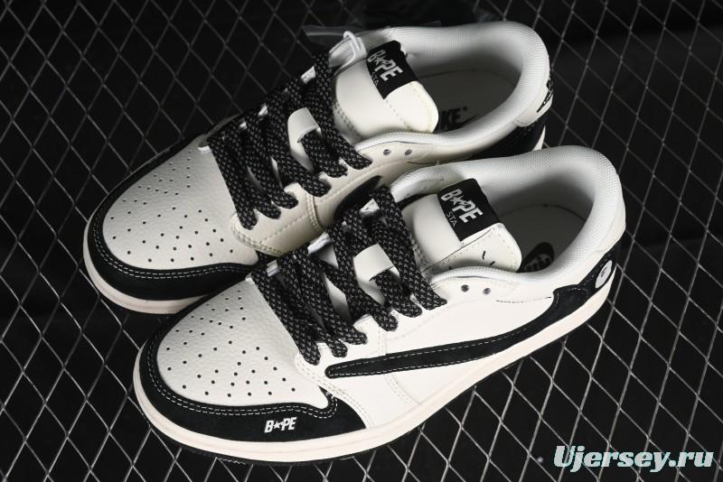 Nike Travis Scott x Fragment Design x Air Jordan 1 Low OG SP Sneakers - XY2688-106